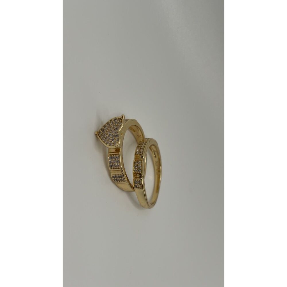 anillo double chapado en oro